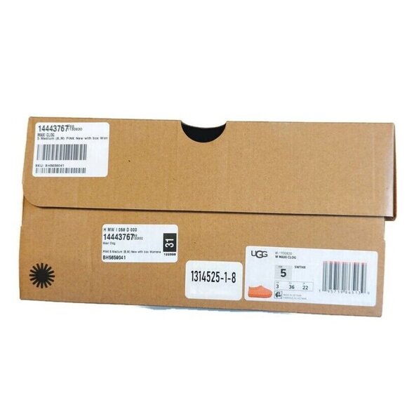 UGG Maxi Clog Sheepskin Puffer Platform Shoes Womens Size 5 Slippers Sweetheart - Picture 8 of 9